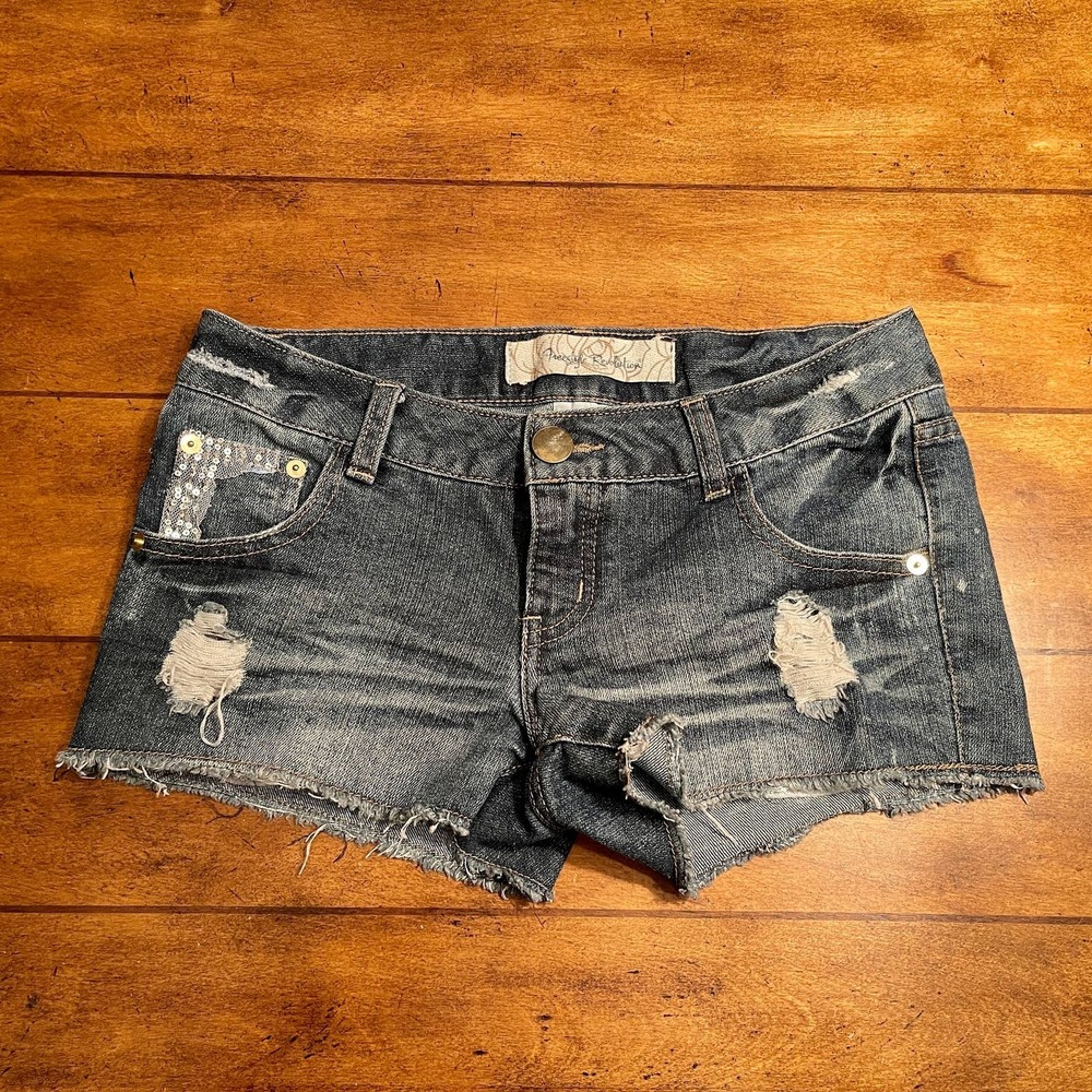 Freestyle Revolution Women Sz 5 Blue Denim Shorts S908-200